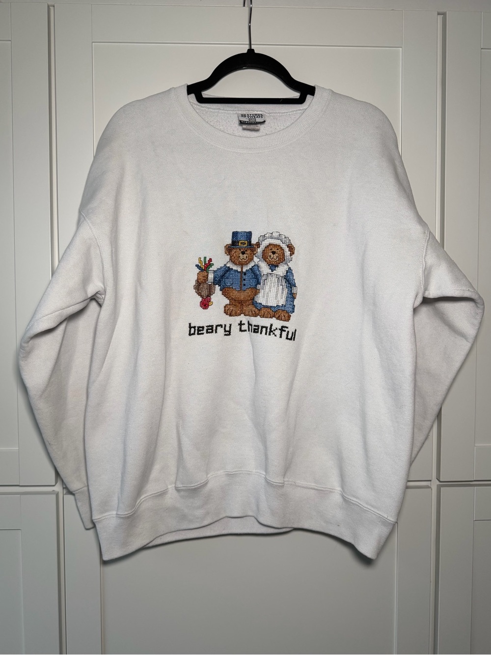 Vintage 90’s Comfy Cottage Teddy Bear Crewneck Sweatshirt Grandma Oversized